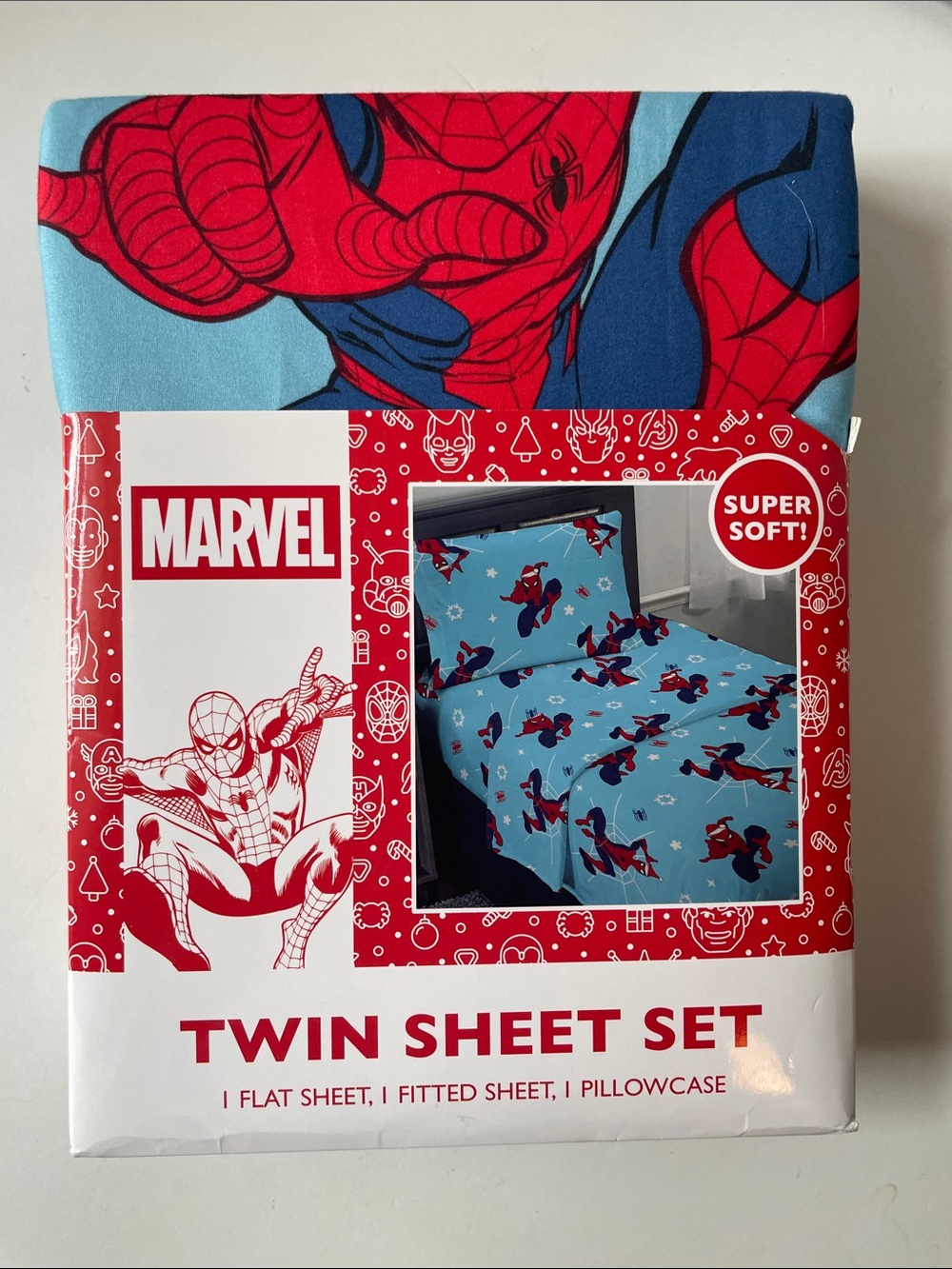 Jay Franco Marvel Spider-Man Twin Sheet Set - Blue/Red NWT
